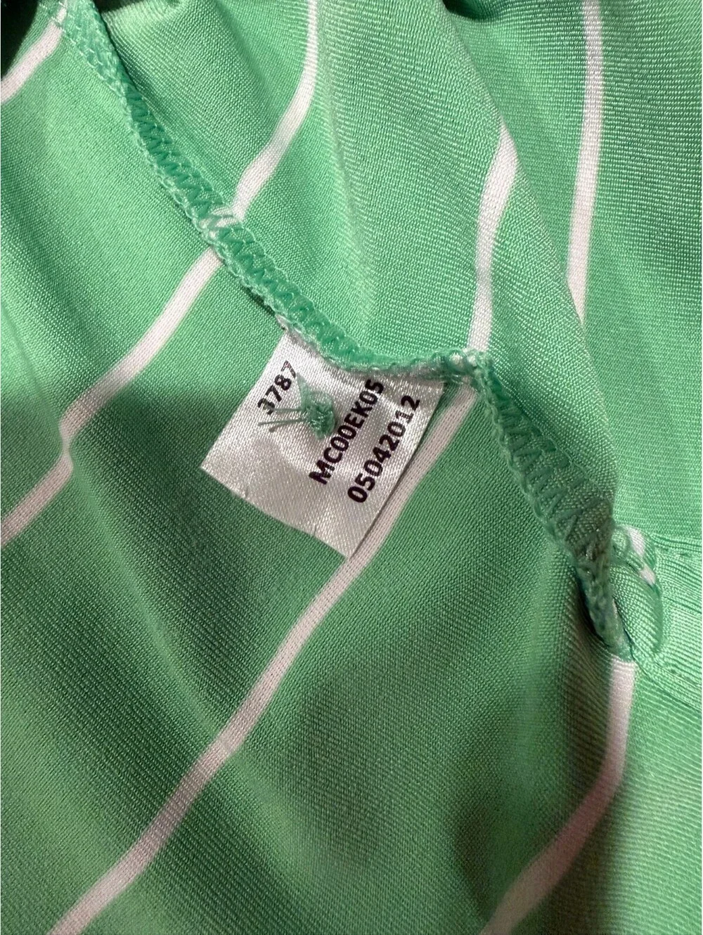 Peter Millar Summer Comfort Green Striped Castle Hills Golf Polo Men’s Large